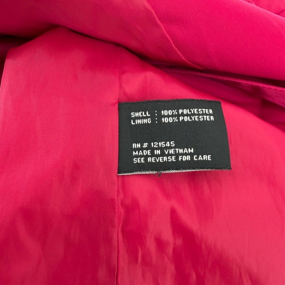 London Fog Magenta Lightweight Trench Coat Collared Jacket Women M - Picture 6 of 10